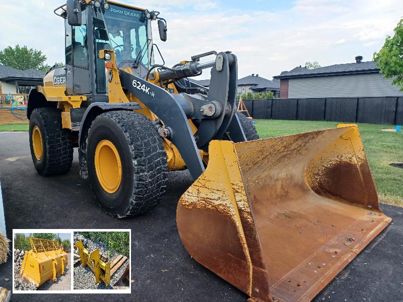 Chargeur sur roues (5 à 30 tonnes) John Deere 624K-II 2017 En Vente chez EquipMtl